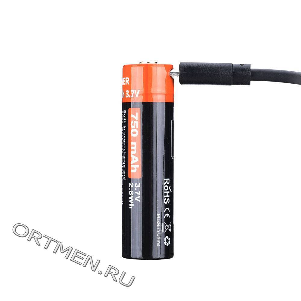 фото Аккумулятор 14500 FiTorch (750 mAh) с зарядкой USB Аккумулятор 14500 FiTorch (750 mAh) с зарядкой USB