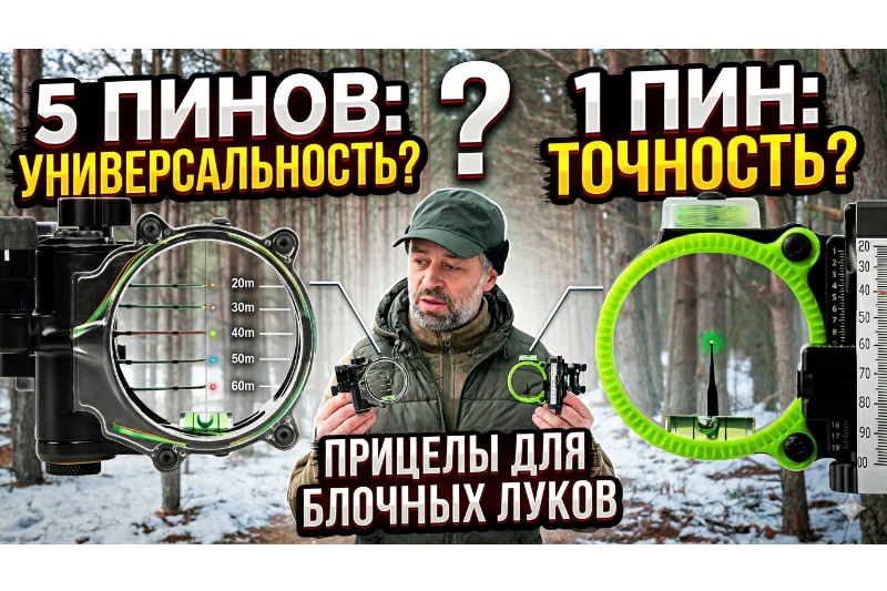 Прицелы для луков 1pin или 5 pin? какой выбрать?