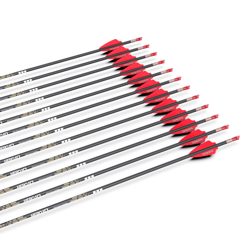 Стрела лучная спортивная Sanlida Hero 10 ID 3.2 12 шт.