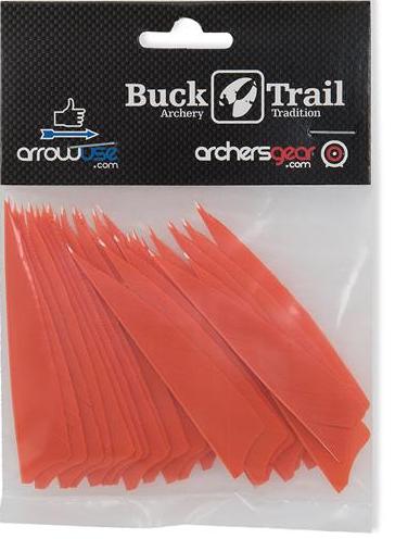 Оперение натуральное BUCK TRAIL FEATHERS SHIELD 3" RW оранжевое 24 шт