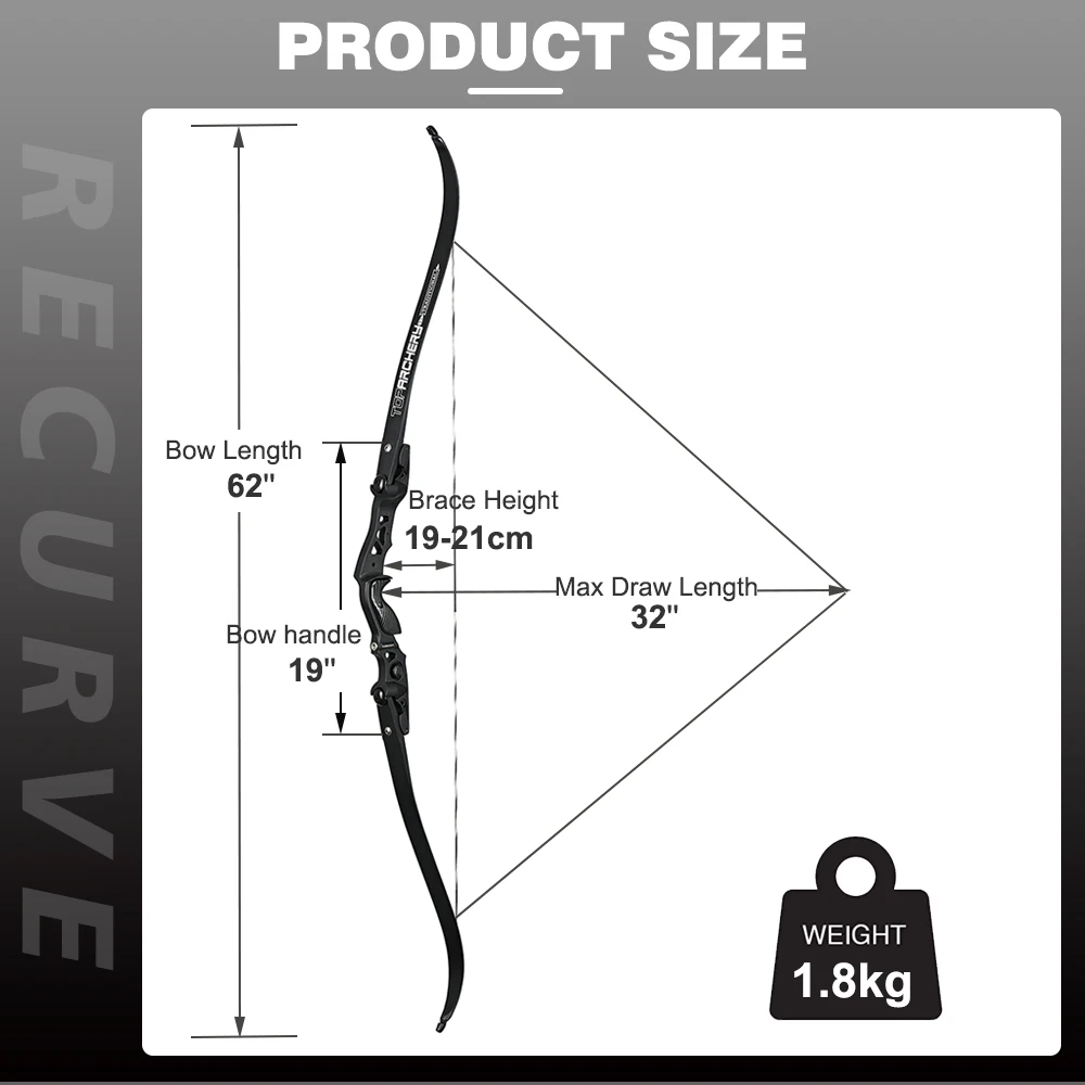 Лук традиционный TopArchery Black  62"