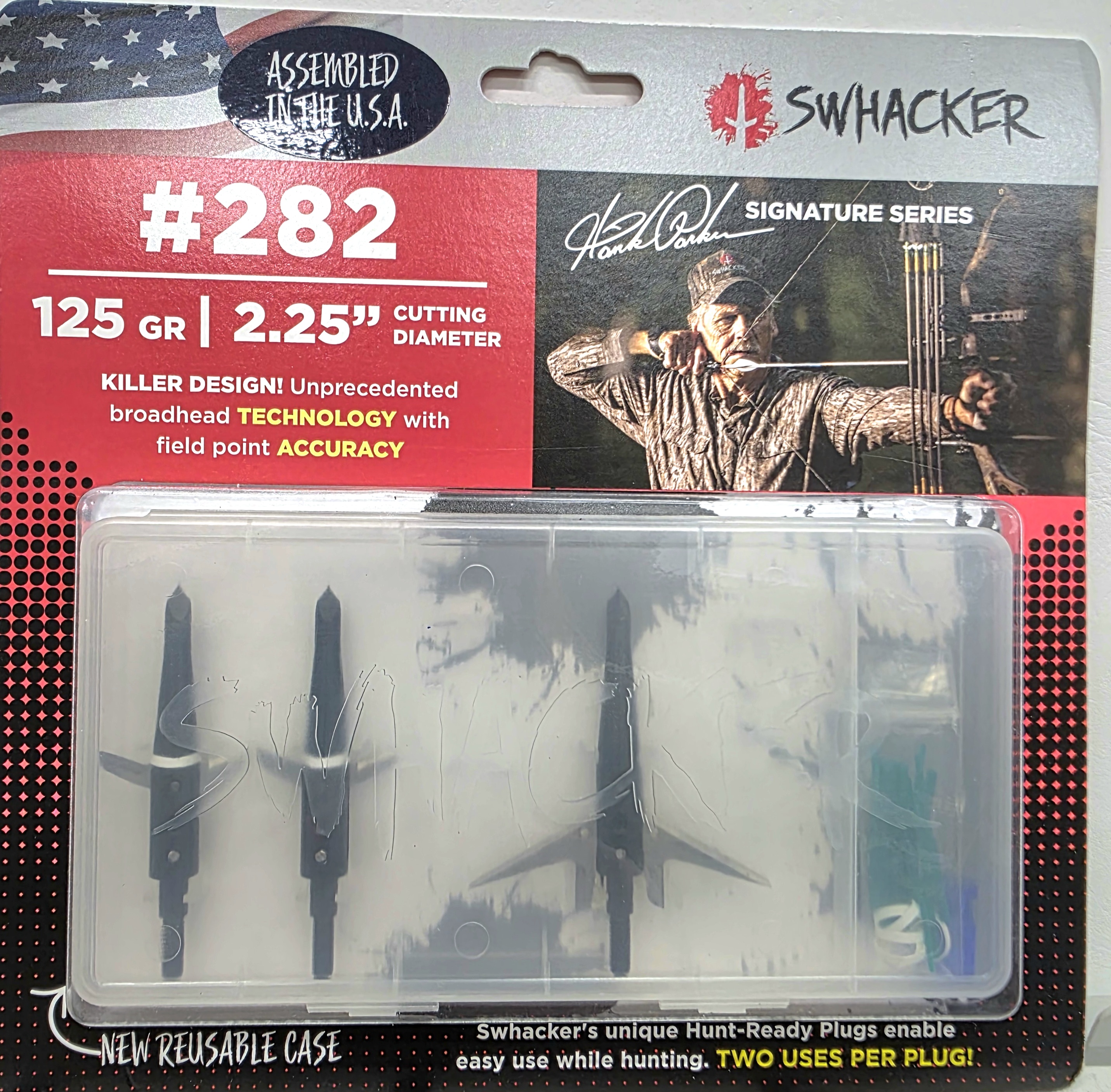 фото Наконечник охотничий Swhacker 125 grn 2.25" #282 3шт Hank Parker Наконечник охотничий Swhacker 125 grn 2.25" #282 3шт Hank Parker