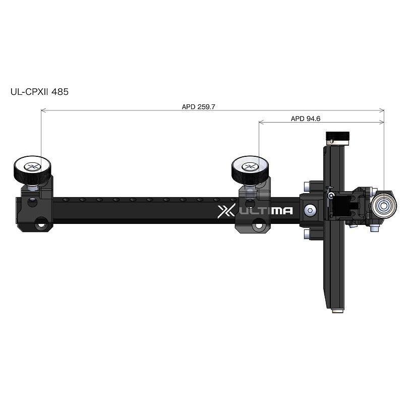 Спортивный прицел для блочного лука Shibuya Ultima CPX II 485 Carbon 9"